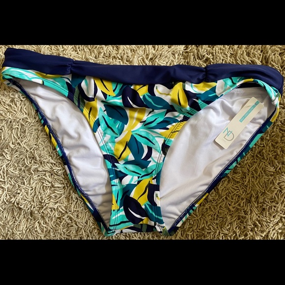 NWT New Directions Tropical Print Bikini Bottoms - Picture 1 of 3